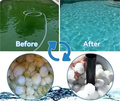 700g Bóng lọc bể bơi Xử lý nước Bóng lọc polyester thân thiện với môi trường có thể tái sử dụng