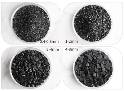 Than hoạt tính vỏ dừa hấp phụ cao 8x12 lưới để phục hồi vàng