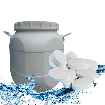 Thùng nhựa 45kg Thuốc tẩy trắng xử lý nước Calcium Hypochlorite dạng hạt để xử lý nước
