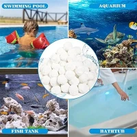 Bóng lọc bể cá Thay thế cát sợi polyester Bóng làm sạch bể bơi